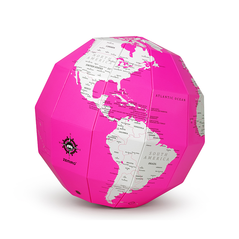韩国进口工艺摆件-zemiro韩纸PLAN地球仪粉色 韩国进口工艺摆件-zemiro韩纸PLAN地球仪粉色