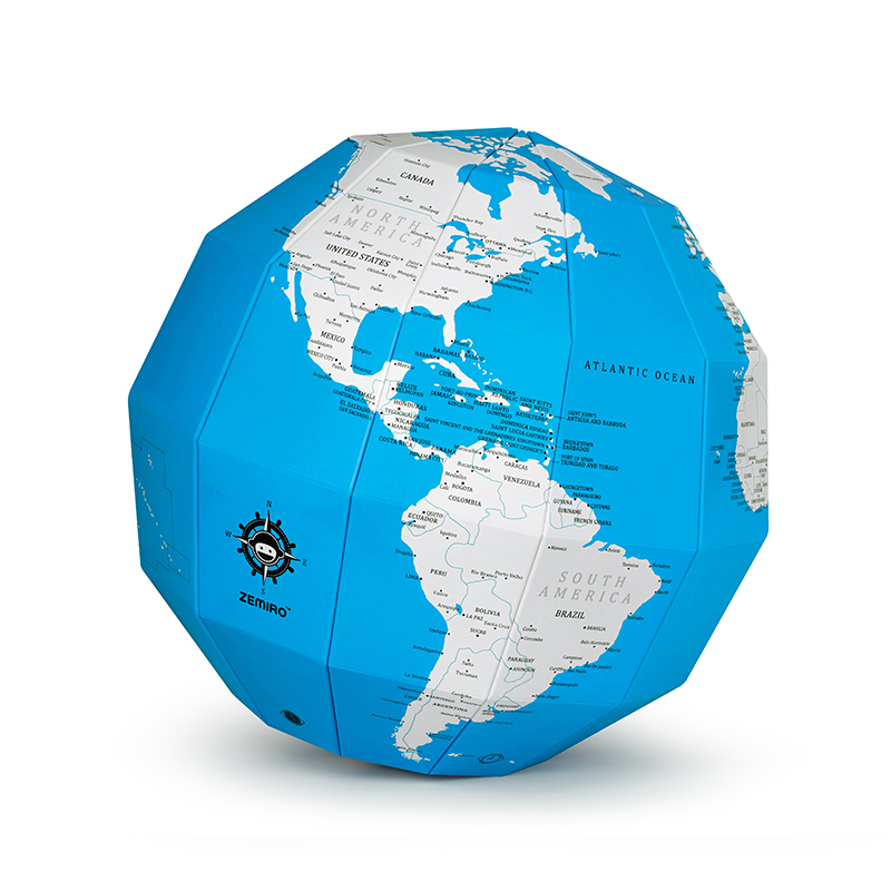 韩国进口室内工艺品摆件-zemiro韩纸PLAN地球仪蓝色 韩国进口室内工艺品摆件-zemiro韩纸PLAN地球仪蓝色