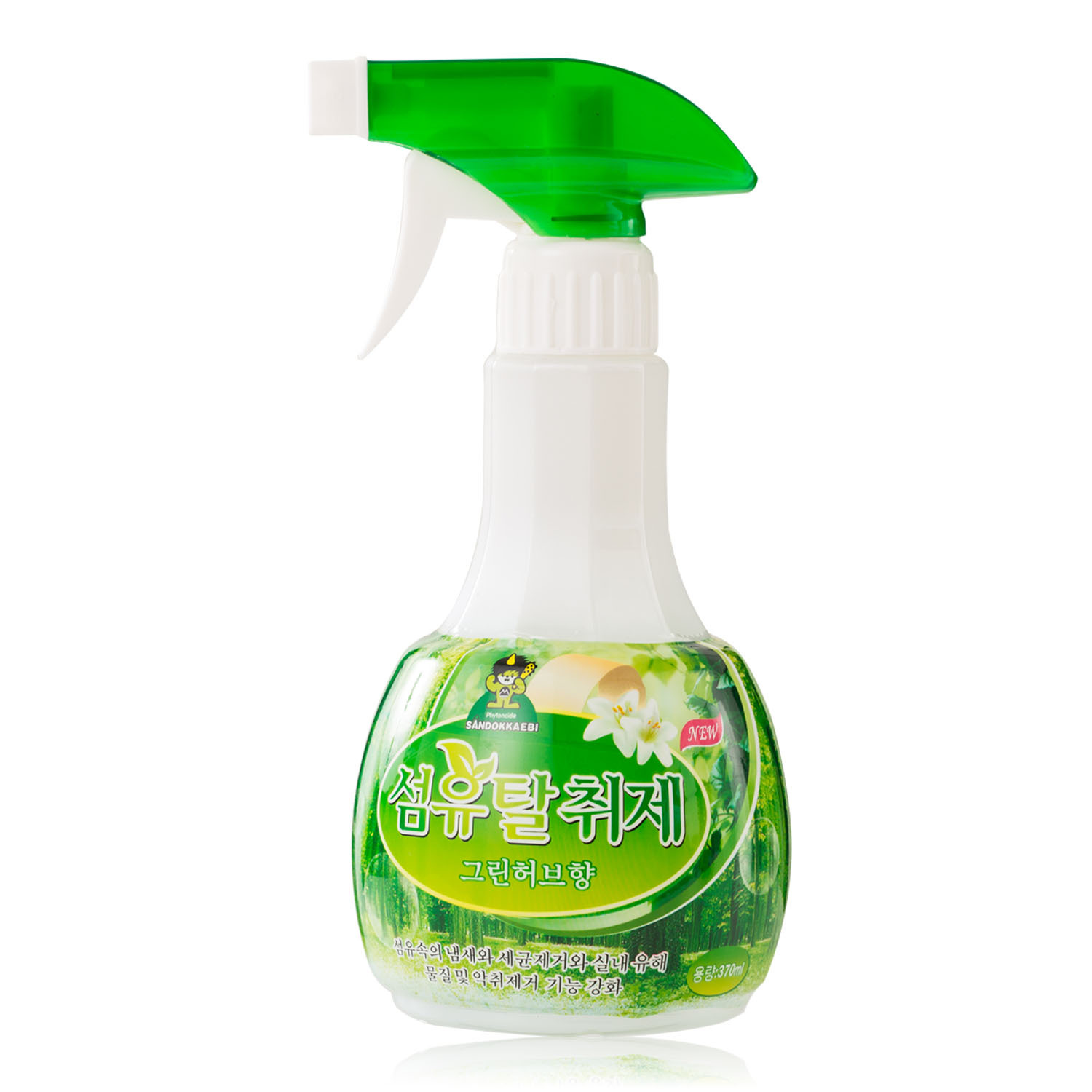 韩国进口衣物除油清洗剂-Sandokkaebi衣物除油除味剂 370G(克）1瓶装森林香味