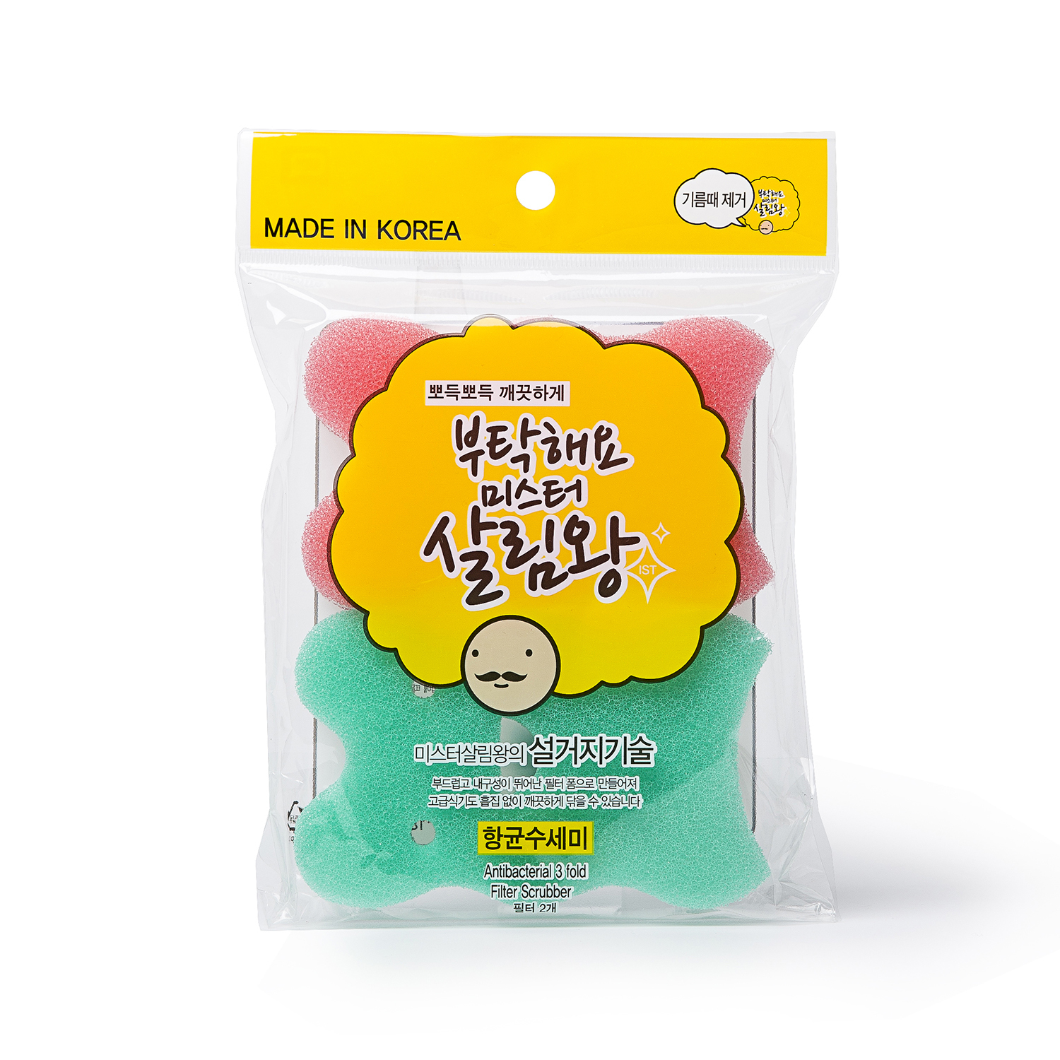 韩国进口抹布-Mr. King of House Keeping 3层折叠过滤抹布2片装 - 抹布