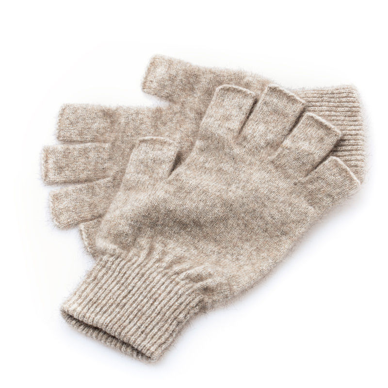 新西兰进口针织手套-ComfortSocks美利奴羊毛负鼠毛混纺无指手套
