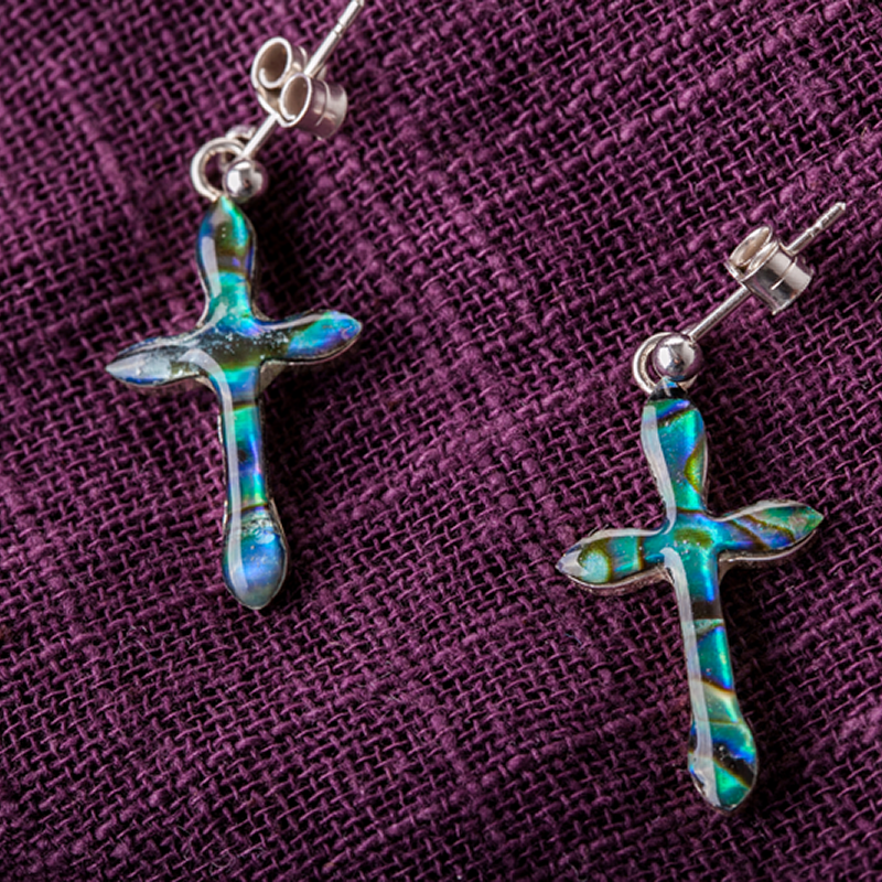 新西兰进口男士耳钉款式-JONZ帕瓦贝壳耳环