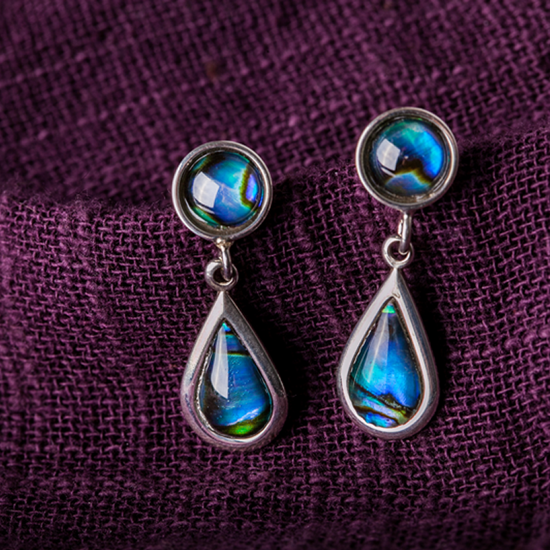 新西兰进口男士耳钉-JONZ帕瓦贝壳耳环Pendant(Paua)