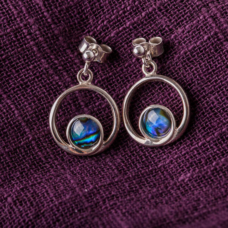 新西兰进口耳钉-JONZ帕瓦贝壳耳环Pendant(Paua)