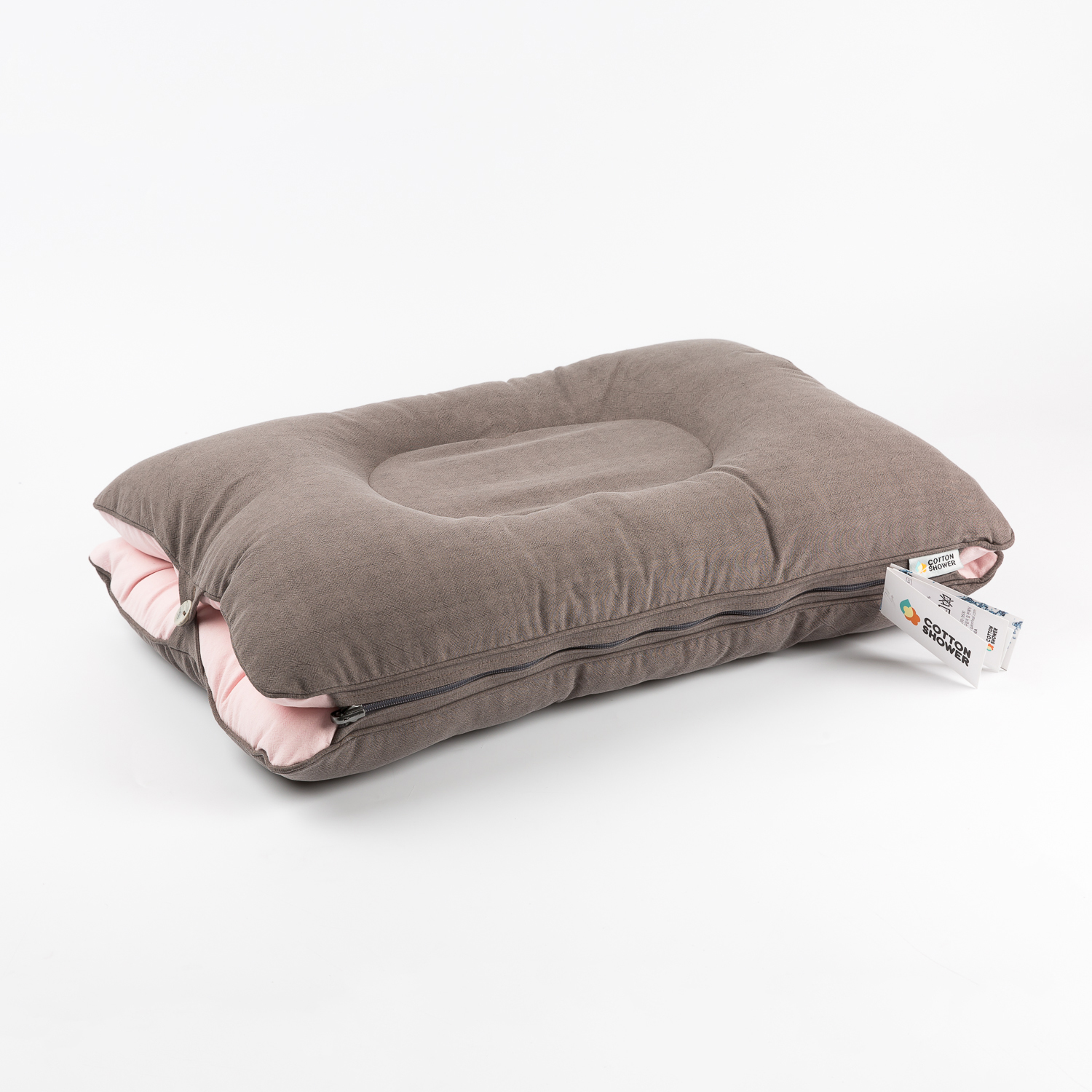 韩国原产Cotton Shower全棉双面枕多功能枕枕头巧克力系列