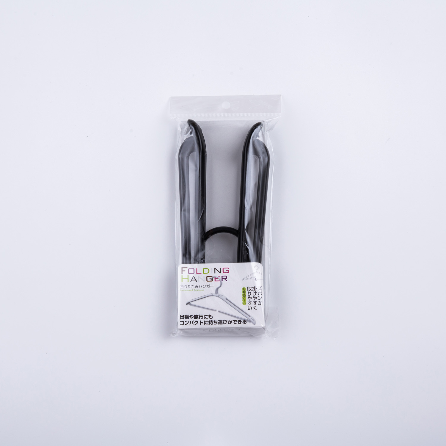 日本进口折叠式挂衣架-SHINKO品牌衣挂 可伸缩折叠衣架1个装