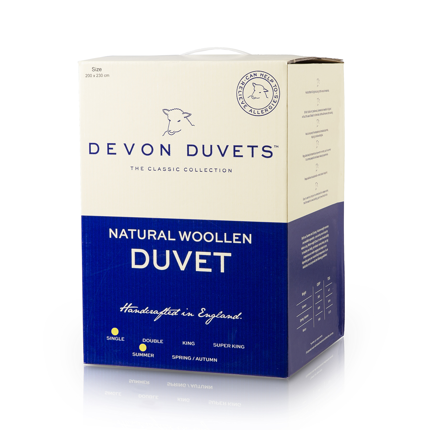 英国进口纯羊毛冬被-Devon Duvent  天然羊毛被  轻便款  300g/m2
