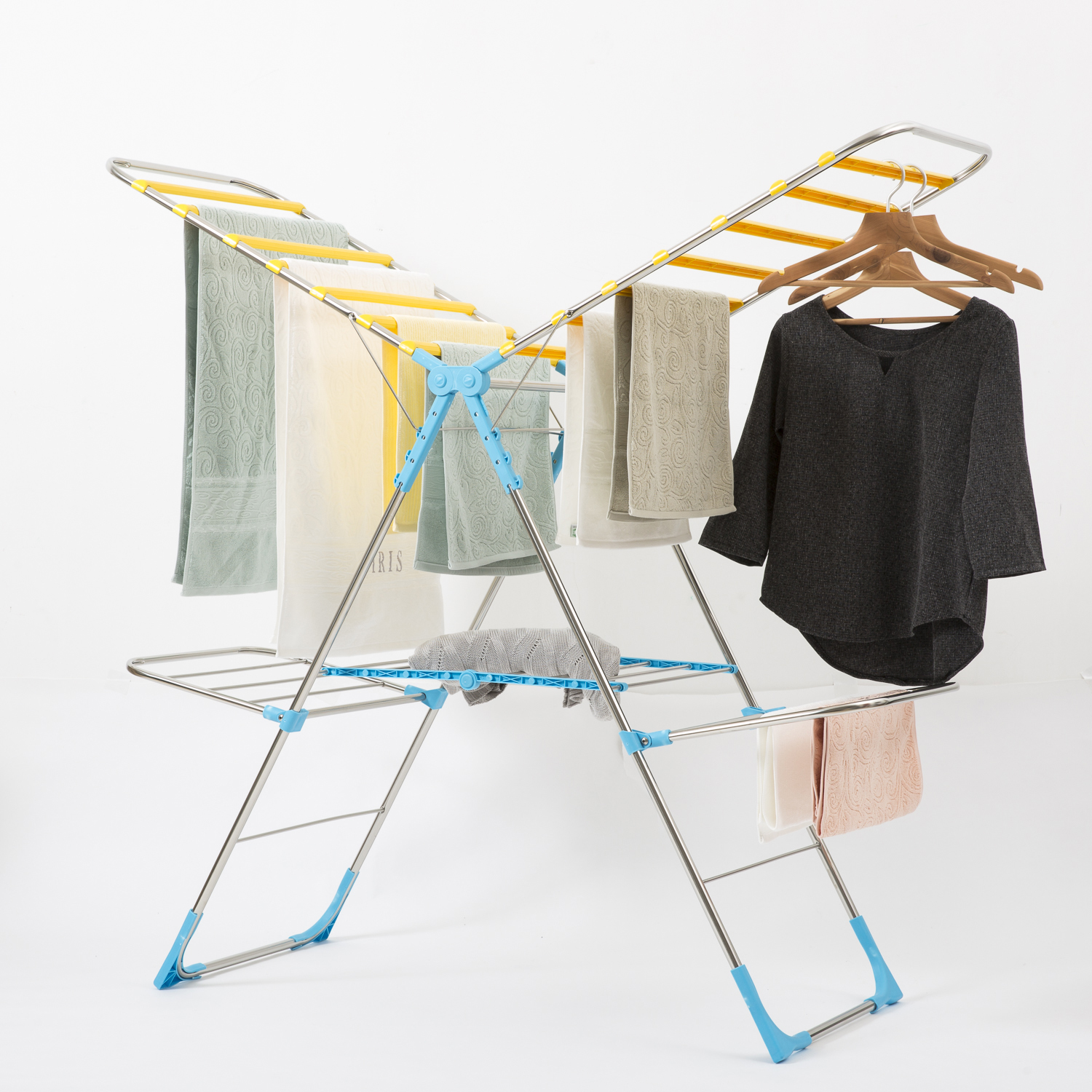 韩国进口简易晾衣架-JALMALLA双层晾衣架