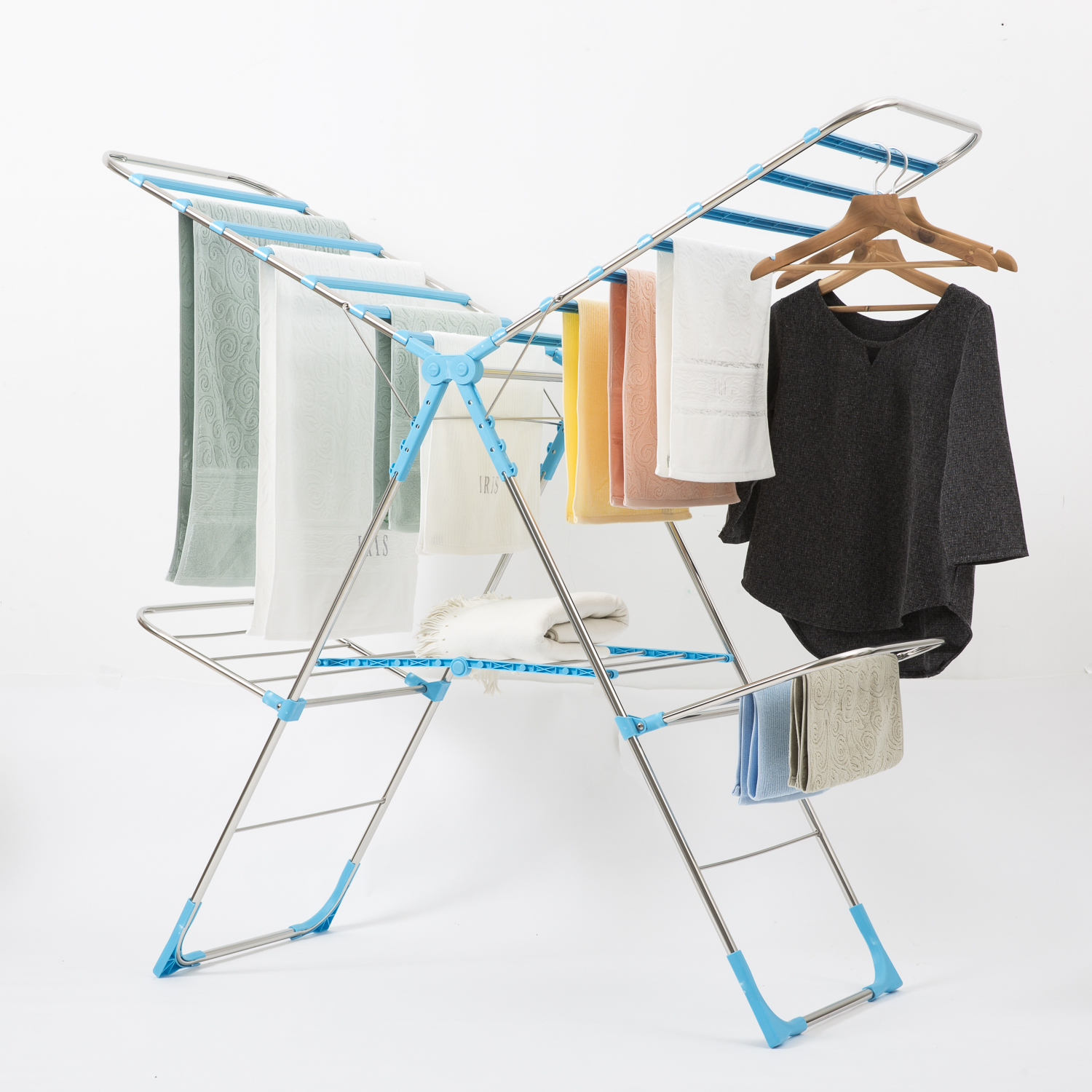 韩国进口落地晾衣架-JALMALLA双层晾衣架