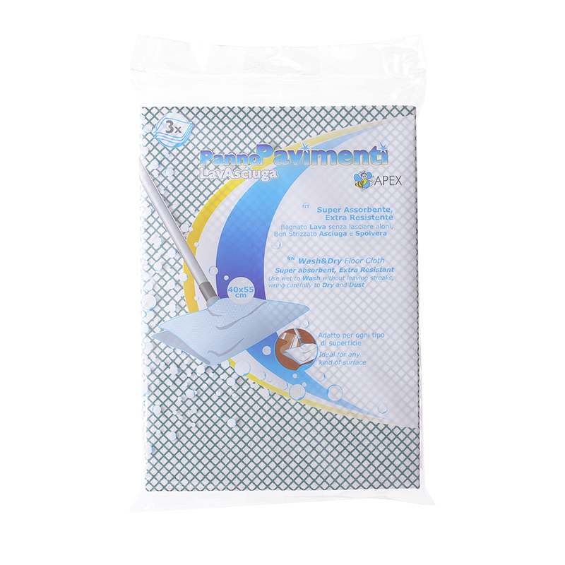 意大利原装进口地板布-APEX洗涤及干燥地板布（40cmX55cm）3块