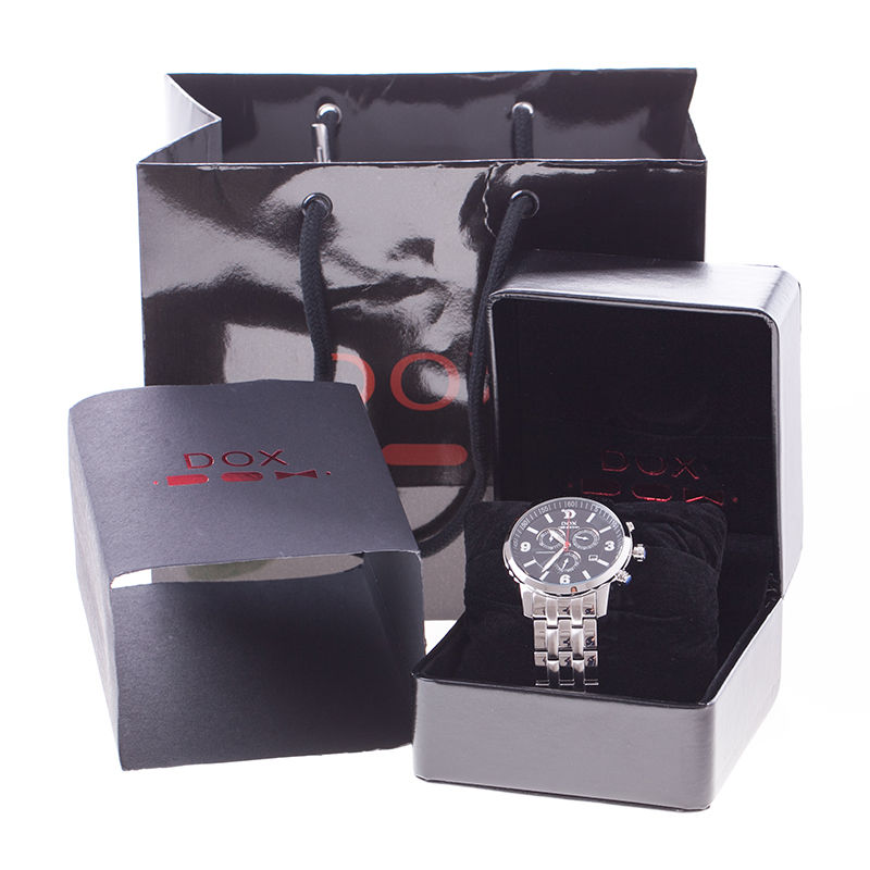 韩国进口皮带石英表-DOX时尚手表DX627B防水石英表