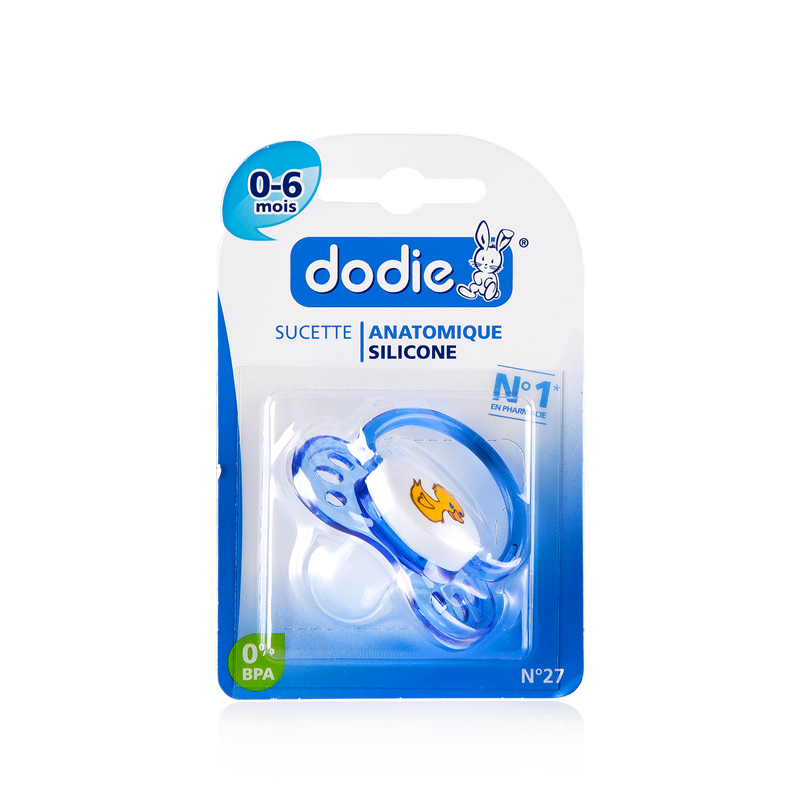 法国进口安抚奶嘴-DODIE对称圆形舒适型硅胶安抚奶嘴日用(0-6个月)新生儿