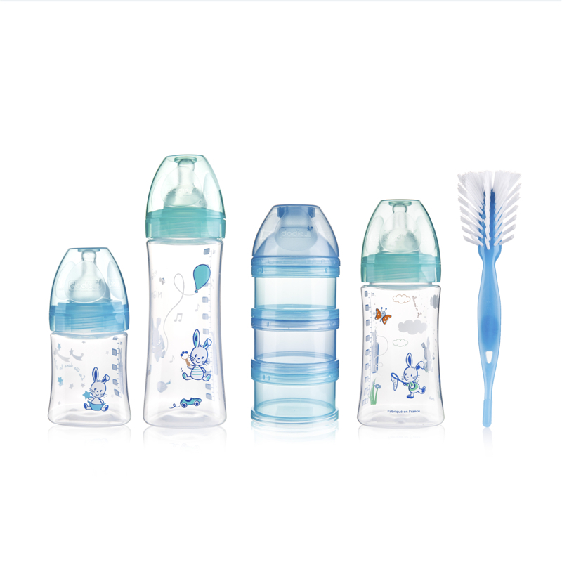 法国进口玻璃奶瓶-DODIEInitiation宽口婴儿奶瓶调奶器必备实用经济套装