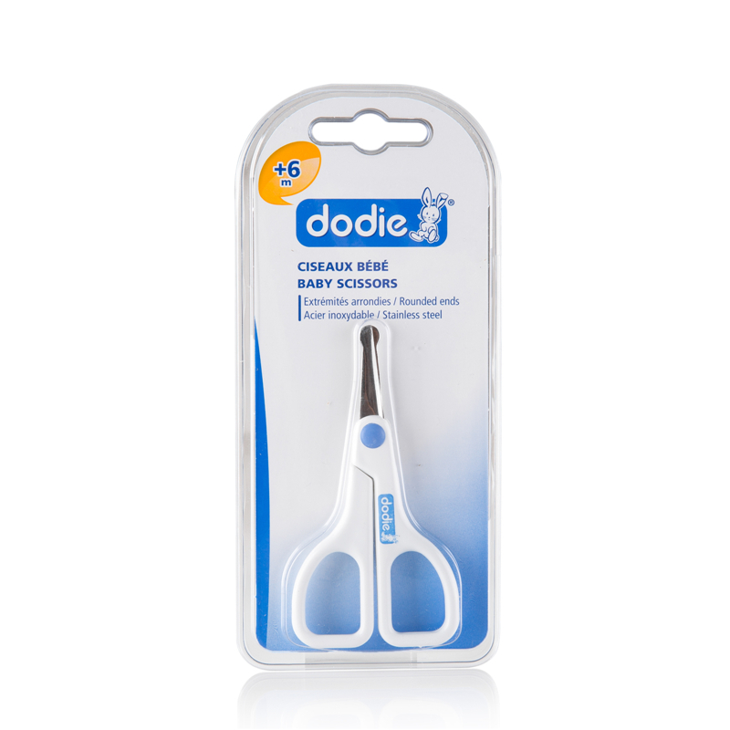 法国进口婴儿指甲剪-Dodie婴儿护理安全圆头不锈钢指甲剪刀(6个月以上)