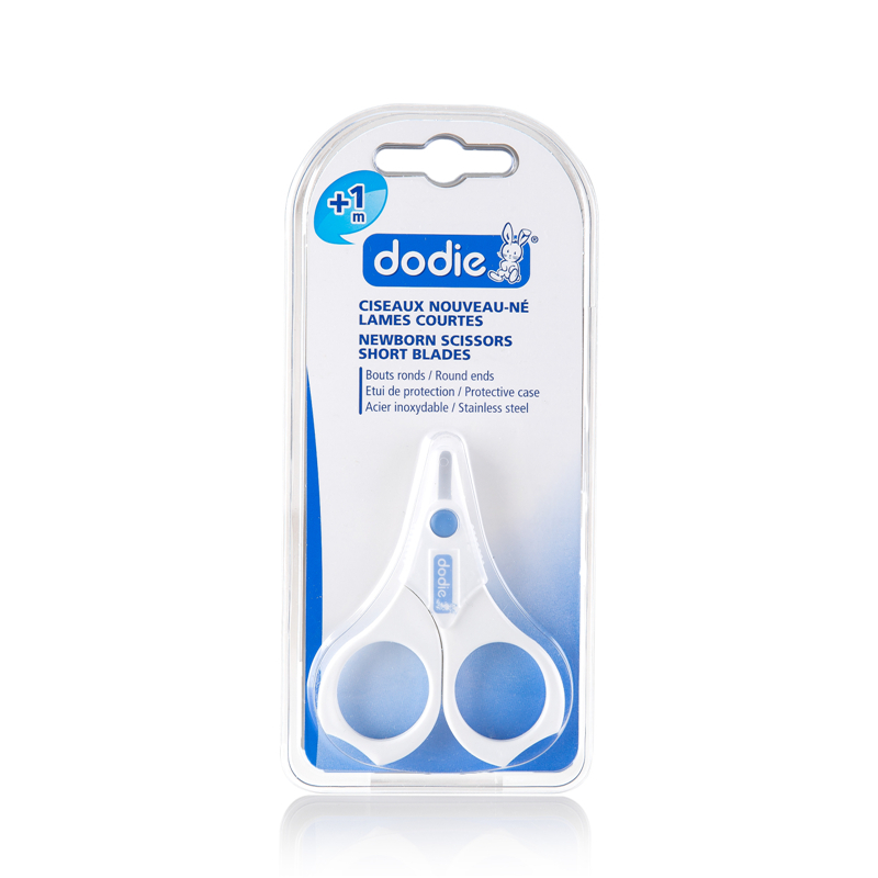 法国进口新生儿指甲剪-Dodie新生儿专用护理安全圆头指甲剪刀(1到6个月)