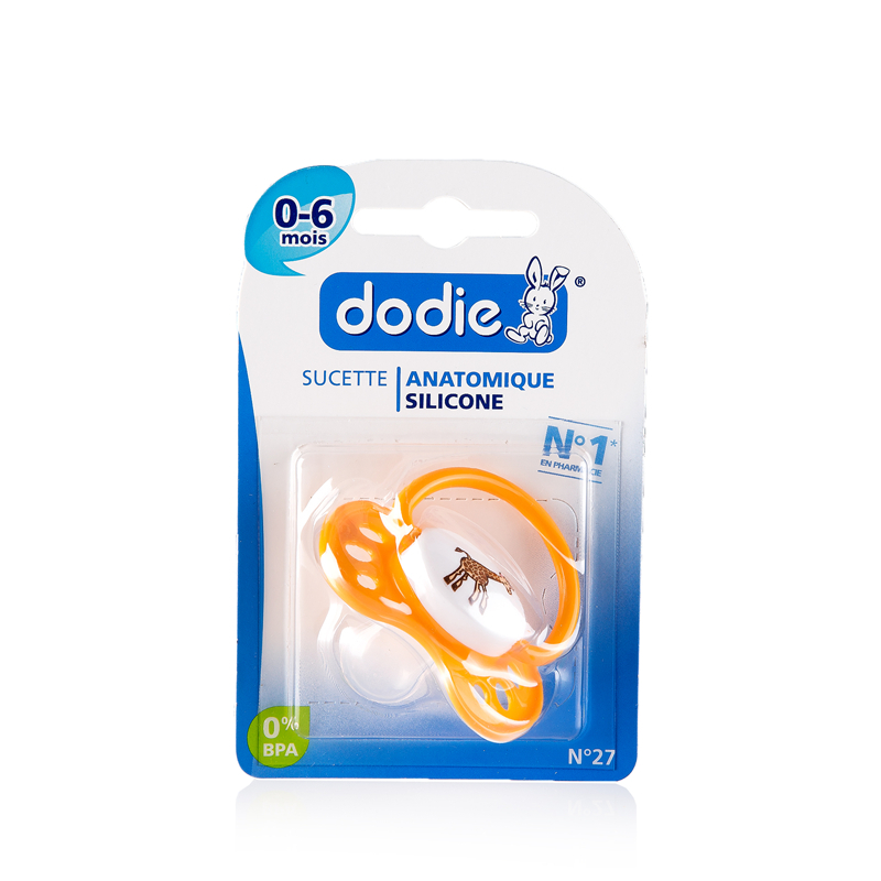 法国进口日用安抚奶嘴-DODIE对称圆形舒适型硅胶安抚奶嘴日用(0-6个月)新生儿