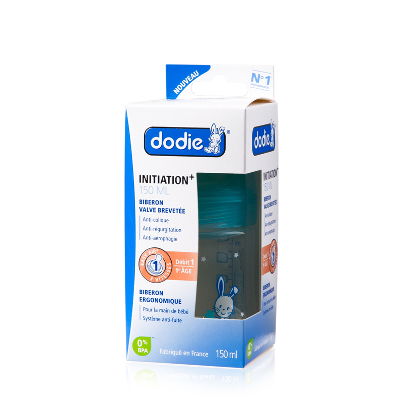 法国进口新生儿奶瓶-DODIEInitiation宽口婴儿奶瓶含1号小流量变速奶嘴