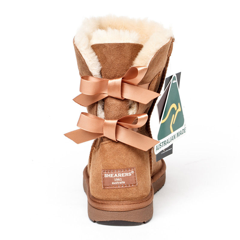 澳大利亚进口新款中筒雪地靴-SHEARERSUGG款后蝴蝶结中筒靴雪地靴
