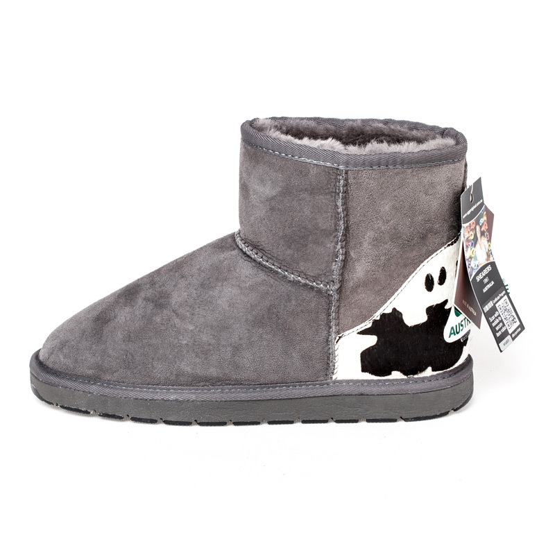 澳大利亚进口可爱雪地靴-SHEARERSUGG款拼皮花纹短筒靴雪地靴