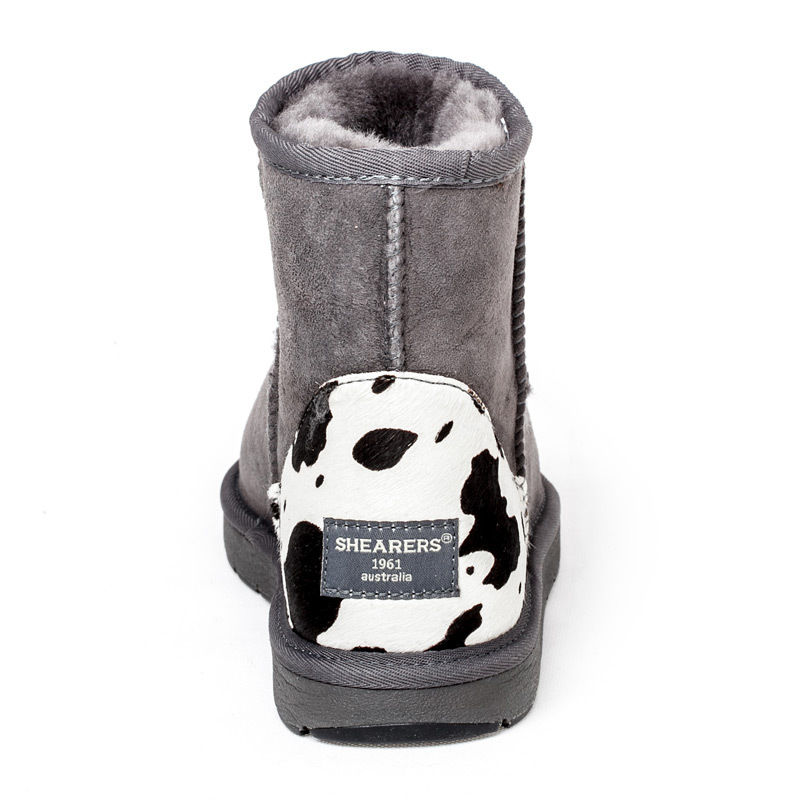 澳大利亚进口可爱雪地靴-SHEARERSUGG款拼皮花纹短筒靴雪地靴