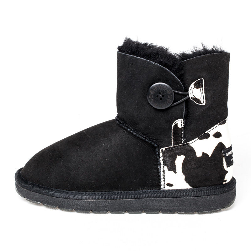 澳大利亚进口筒单扣雪地靴-SHEARERSUGG款短筒单扣花纹靴雪地靴