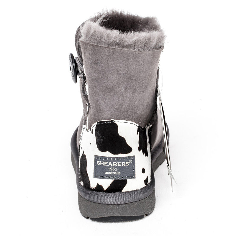 澳大利亚进口过膝高跟长靴-SHEARERSUGG款短筒单扣花纹靴雪地靴