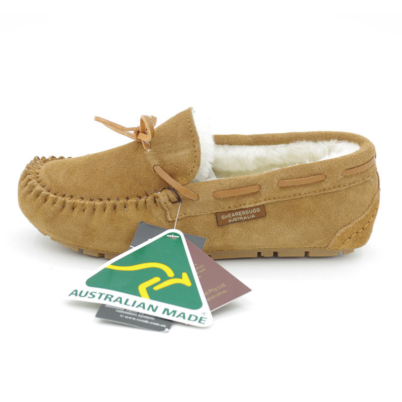 澳大利亚进口名牌豆豆鞋-SHEARERSUGG款莫卡辛豆豆鞋磨砂船鞋
