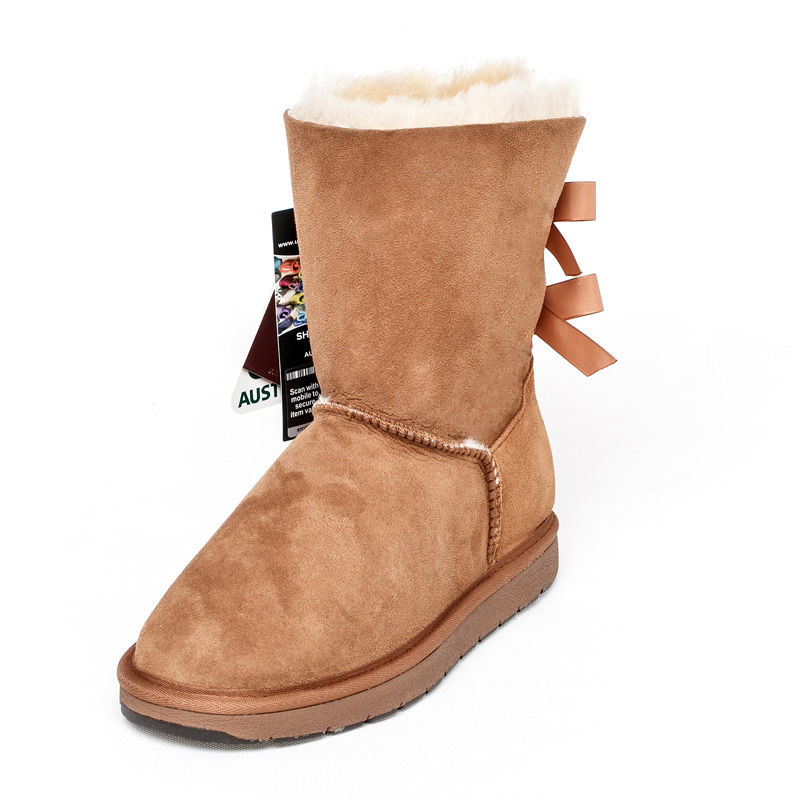 澳大利亚进口新款中筒雪地靴-SHEARERSUGG款后蝴蝶结中筒靴雪地靴