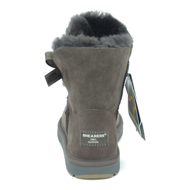 澳大利亚进口短筒女雪地靴-SHEARERSUGG款侧蝴蝶结短筒靴雪地靴