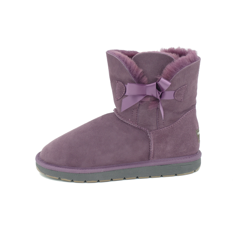 澳大利亚进口短款低筒雪地靴-SHEARERSUGG款侧蝴蝶结短筒靴雪地靴