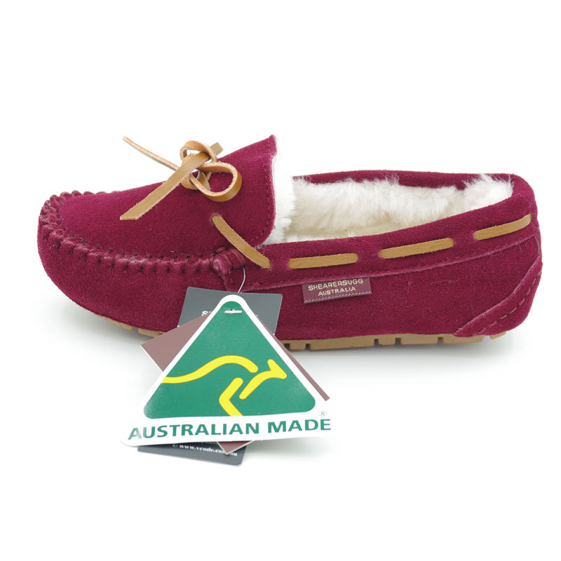 澳大利亚进口女孩豆豆鞋-SHEARERSUGG款莫卡辛豆豆鞋磨砂船鞋