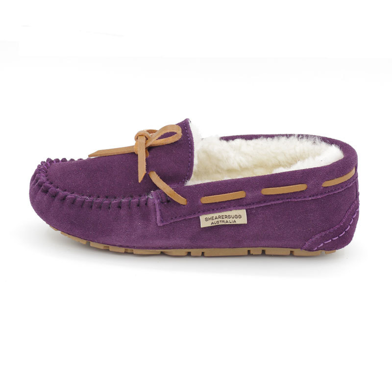 澳大利亚进口真皮豆豆鞋-SHEARERSUGG款莫卡辛豆豆鞋磨砂船鞋