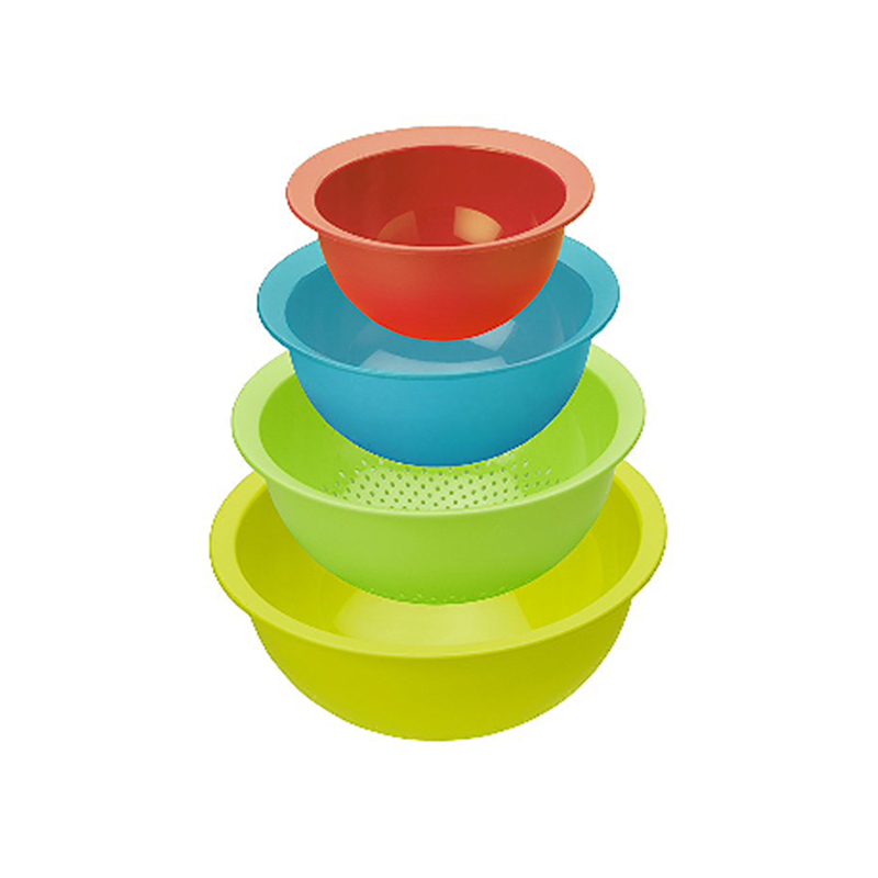 瑞士原产Rotho洗菜盆水果蔬菜放置盆沥水篮四件套