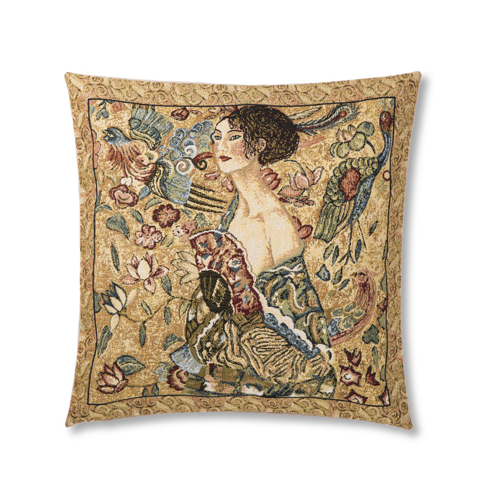 比利时原产 GK-ART 织锦靠枕抱枕套 “夫人-克里姆特”图案 比利时原产 GK-ART 织锦靠枕抱枕套 “夫人-克里姆特”图案