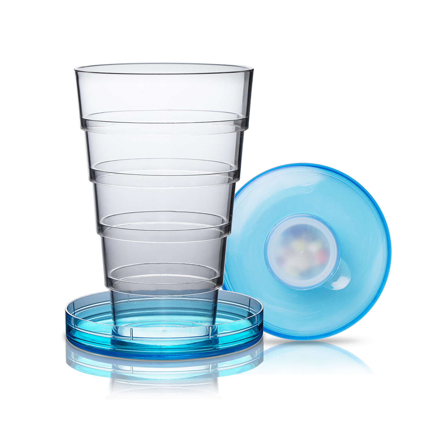 意大利进口可折叠水杯-Cosmoplast可折叠水杯带底座 - 可折叠水杯