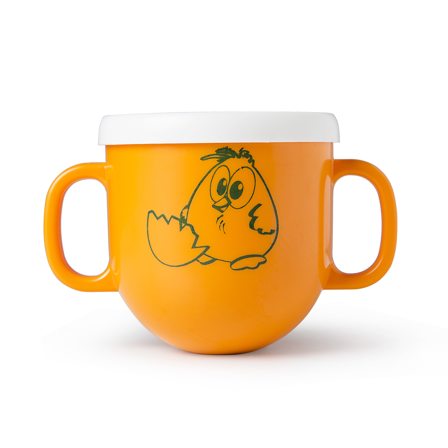 意大利进口双手柄水杯-Cosmoplast儿童双手柄不倒水杯有盖带礼品包装