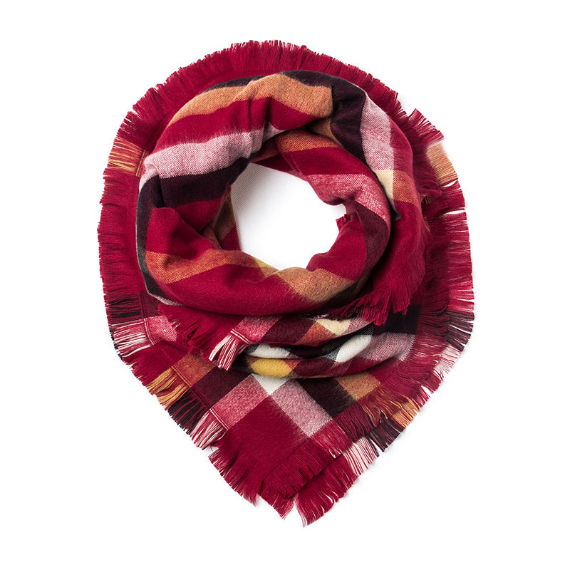 韩国进口桑蚕丝围巾-JUNGHWA英伦风轻柔保暖时尚围巾