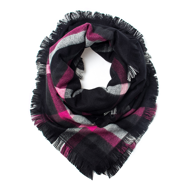 韩国进口奢侈品围巾-JUNGHWA英伦风轻柔保暖时尚围巾