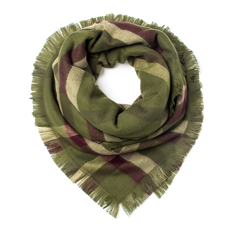 韩国进口羊绒围巾-JUNGHWA英伦风轻柔保暖时尚围巾