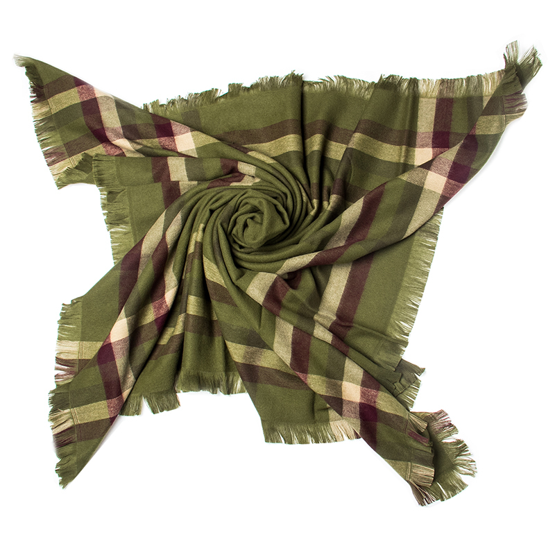 韩国进口羊绒围巾-JUNGHWA英伦风轻柔保暖时尚围巾