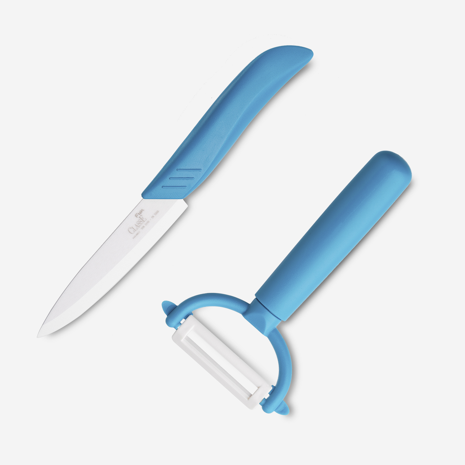 意大利进口蔬菜削皮刀-CLASSE FUN陶瓷削皮刀+蔬菜刀两件套