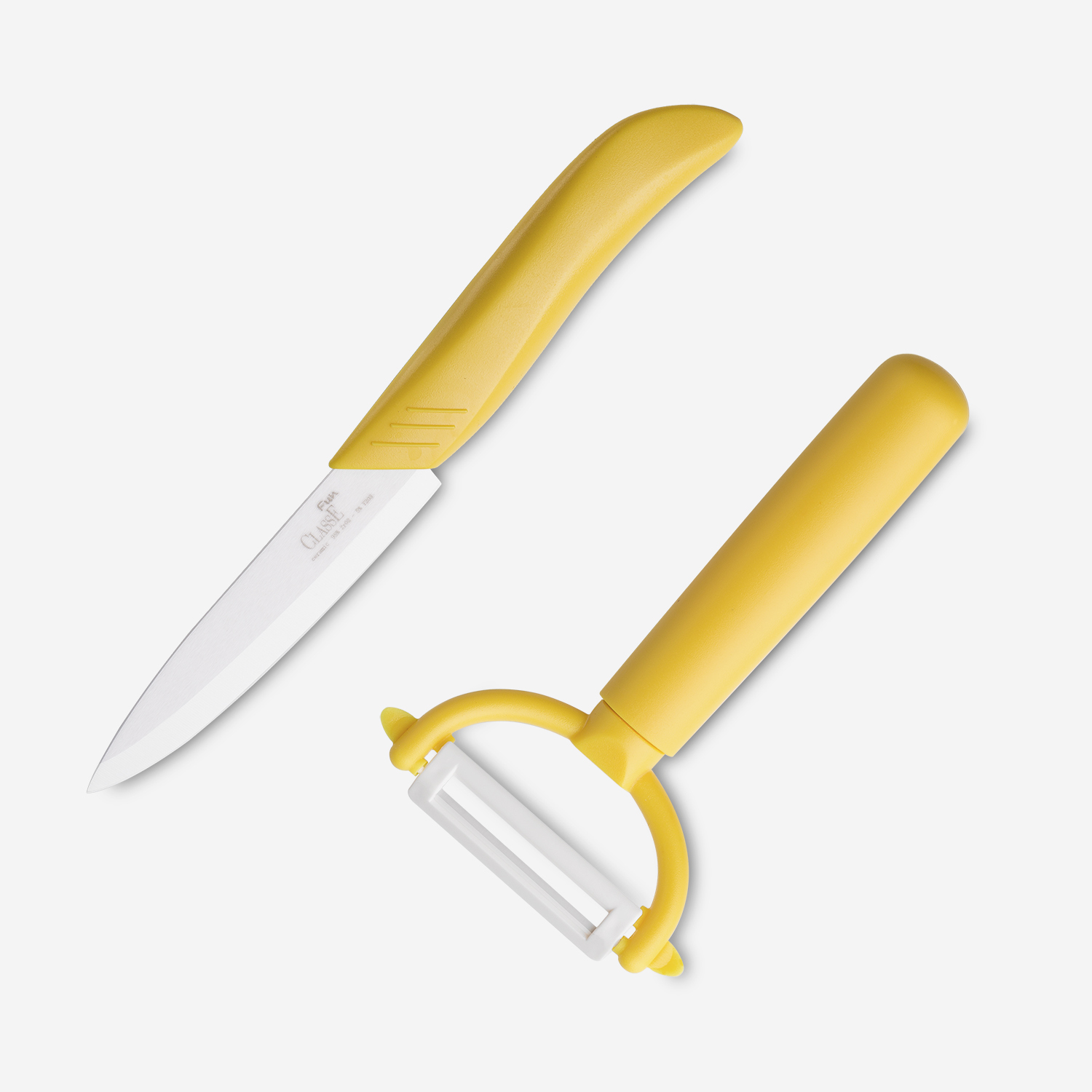 意大利进口陶瓷削皮蔬菜刀-CLASSE FUN陶瓷削皮刀+蔬菜刀两件套