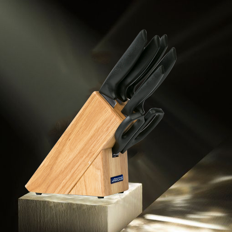 西班牙原产ARCOS不锈钢厨刀菜刀面包刀厨房剪刀6件套 西班牙原产ARCOS不锈钢厨刀菜刀面包刀厨房剪刀6件套