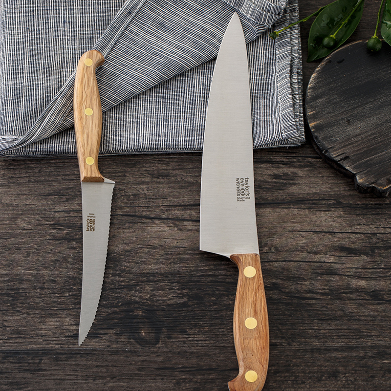 英国进口多用厨师刀-英国Taylor'sEyeWitness多用不锈钢橡木厨师刀