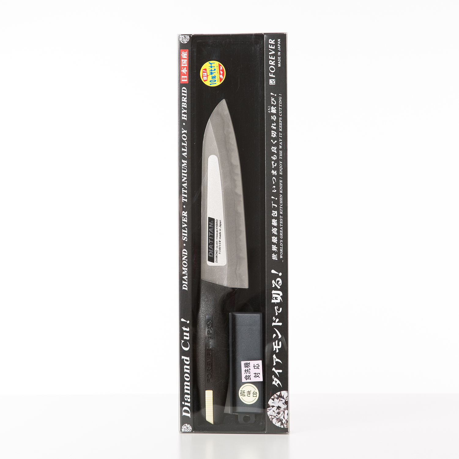 日本进口钛合金刀-forever钻石钛合金陶瓷菜刀黑色