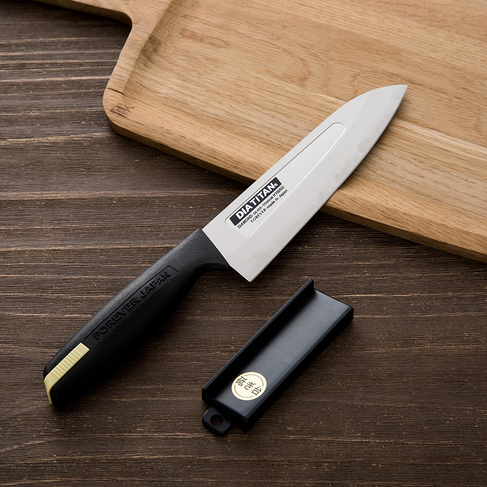 日本进口钛合金刀-forever钻石钛合金陶瓷菜刀黑色