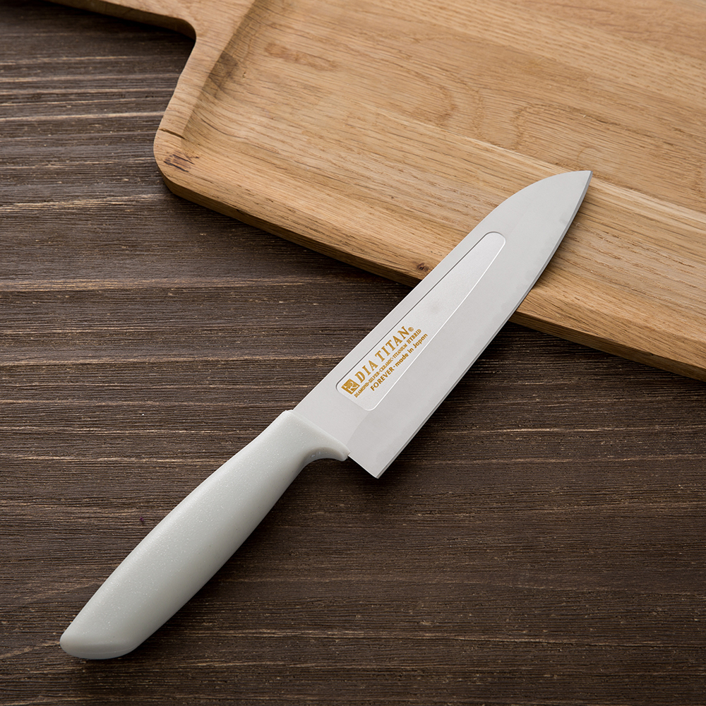 日本进口钛合金厨刀-forever钻石钛合金陶瓷菜刀白色