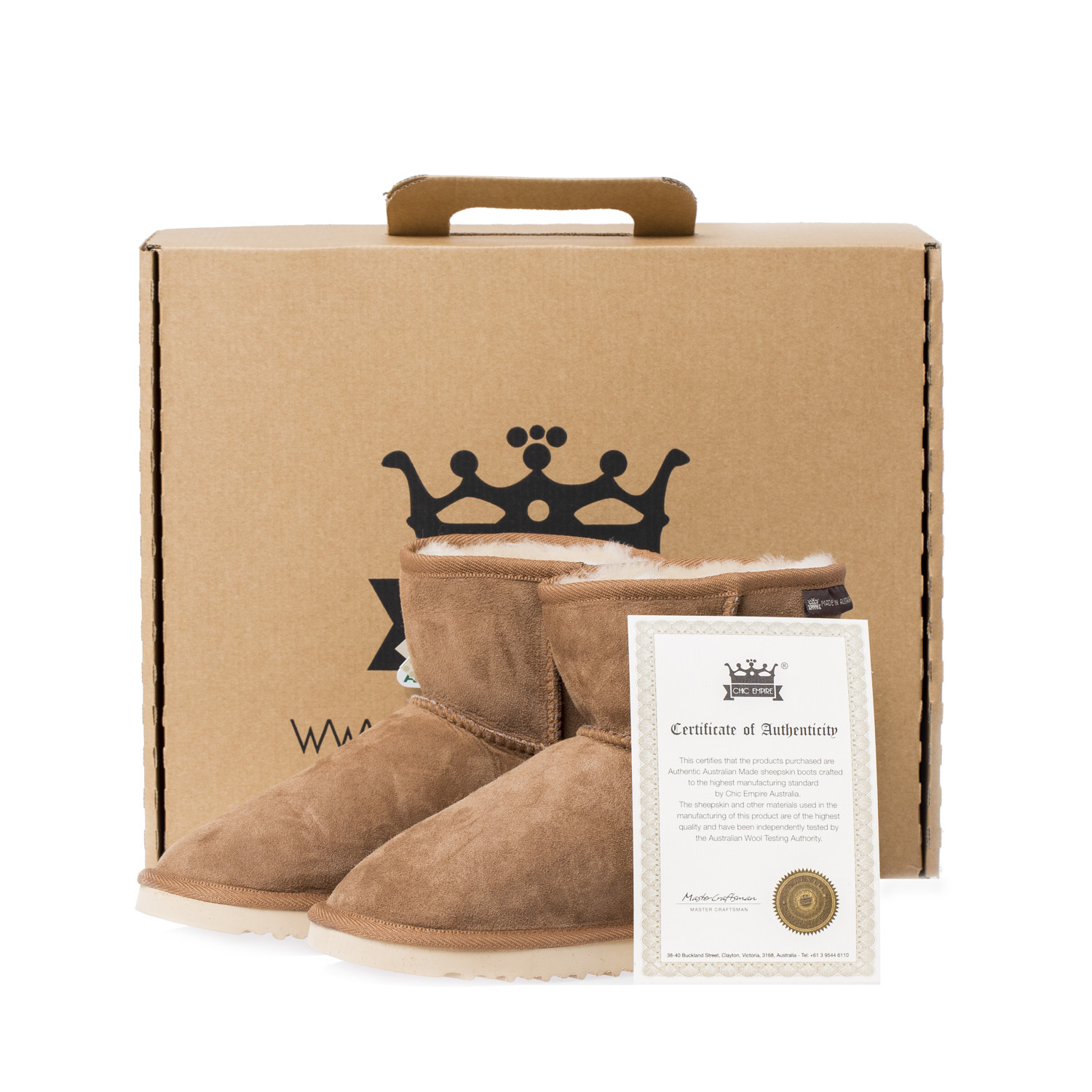 澳大利亚进口UGG短靴雪地靴-ChicEmpireUGG施华洛世奇水晶双纽扣短筒雪地靴