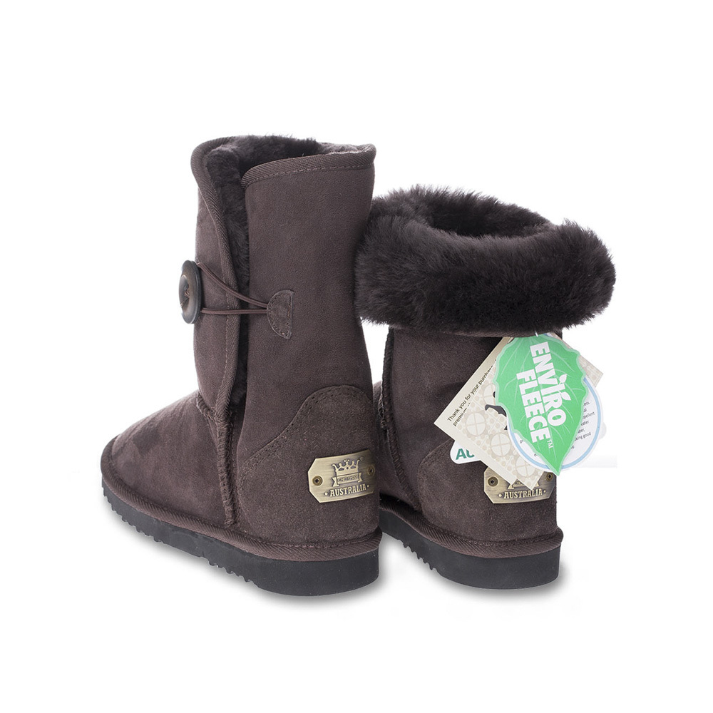 澳大利亚进口防水中筒雪地靴-ChicEmpireUGG经典中筒纽扣羊皮雪地靴