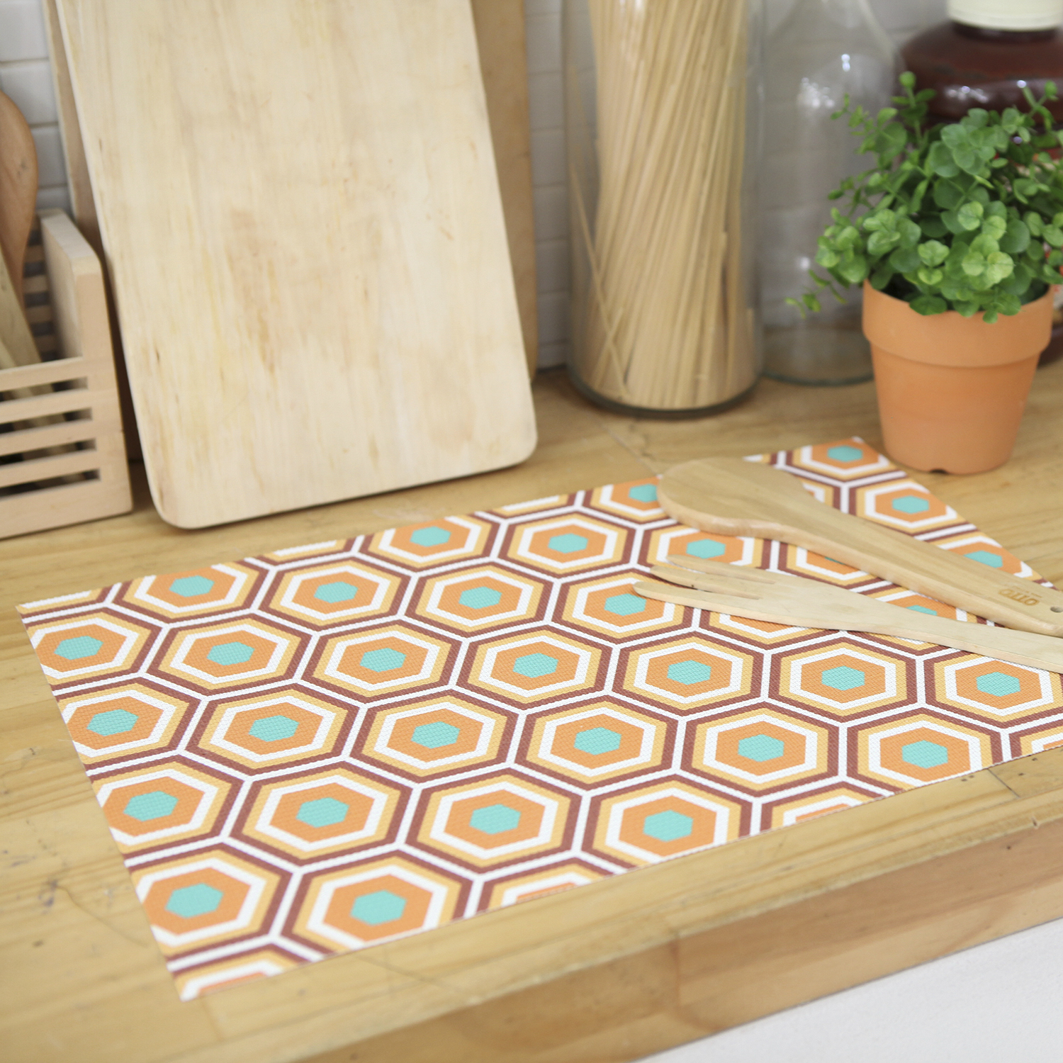 韩国原产Mallow Space西餐垫桌垫隔热垫PVC盘垫445x310mm